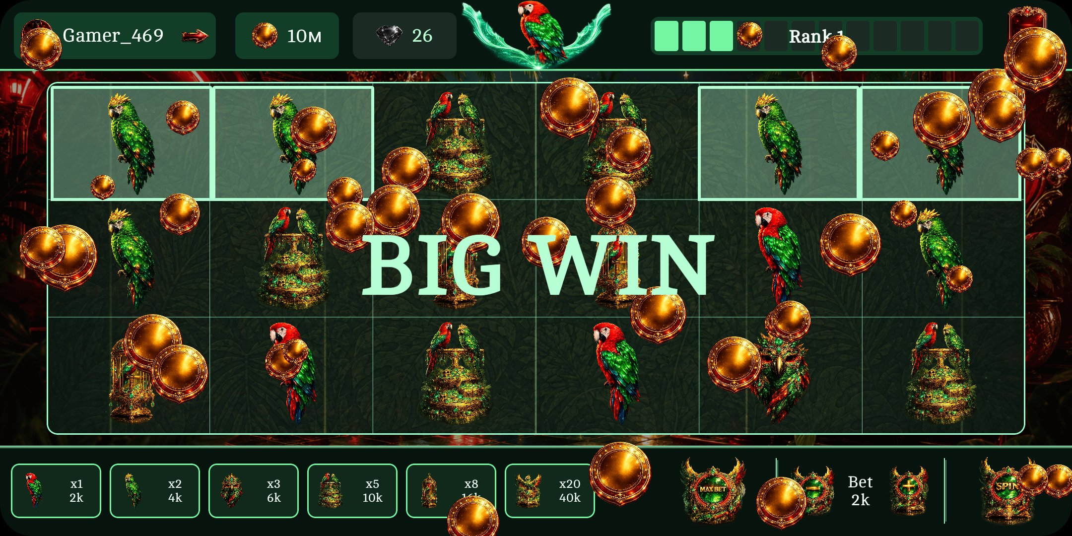 Big Win Parrot Play